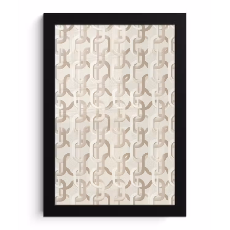 Motief - Abstract - Beige fotolijst zwart zonder passe partout klein 224 -3d