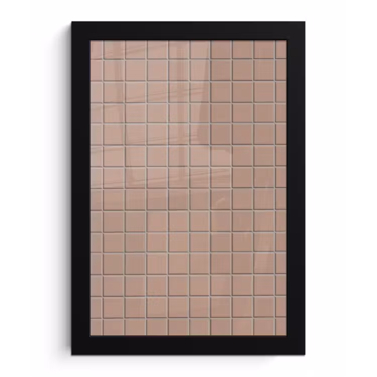 Patroon - Tegel - Oudroze fotolijst zwart zonder passe partout klein 224 -3d