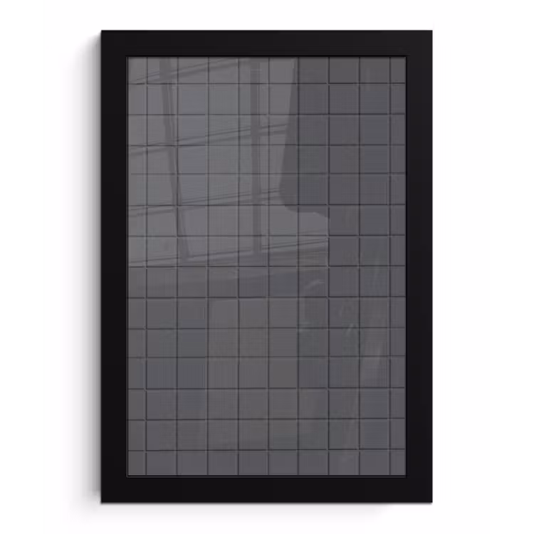Patroon - Tegel - Grafiet - Grijs fotolijst zwart zonder passe partout klein 224 -3d