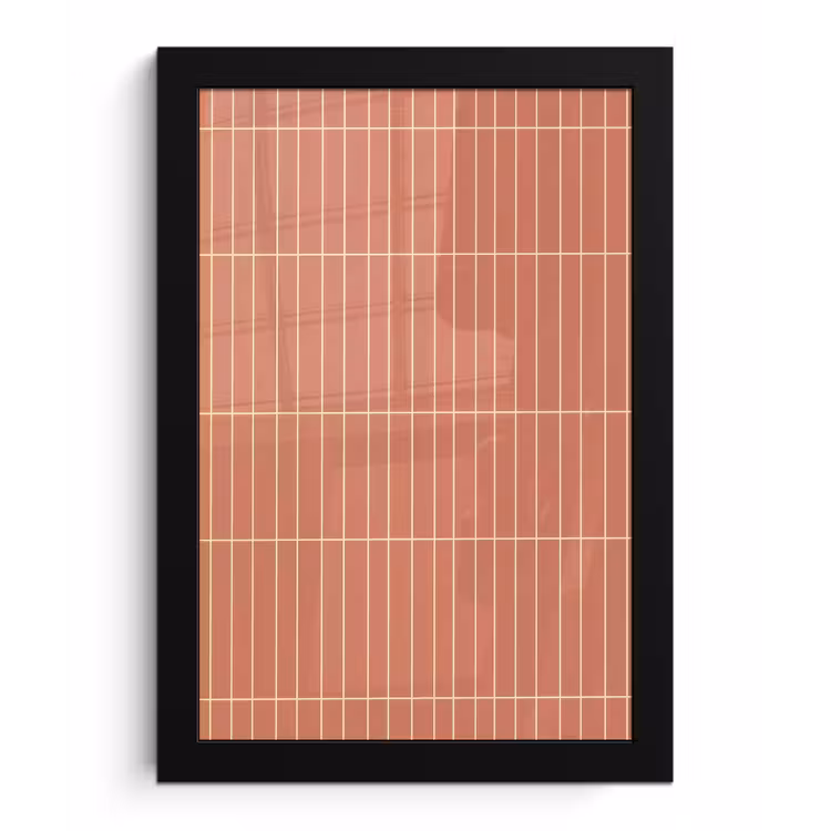 Patroon - Tegels - Terracotta fotolijst zwart zonder passe partout klein 224 -3d