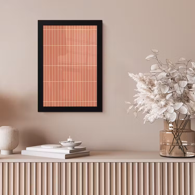 Patroon - Tegels - Terracotta fotolijst zwart zonder passe partout klein 224 -sfeer5