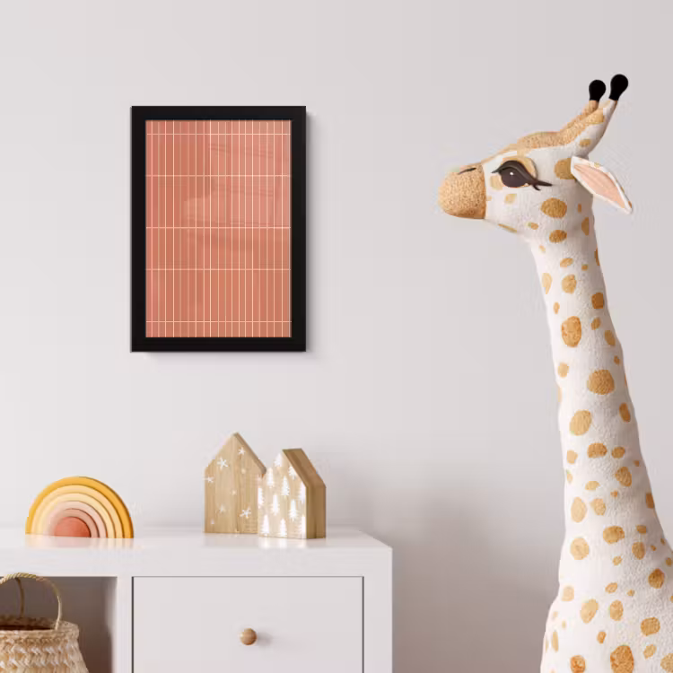 Patroon - Tegels - Terracotta fotolijst zwart zonder passe partout klein 224 -usfeer4_kinderkamer