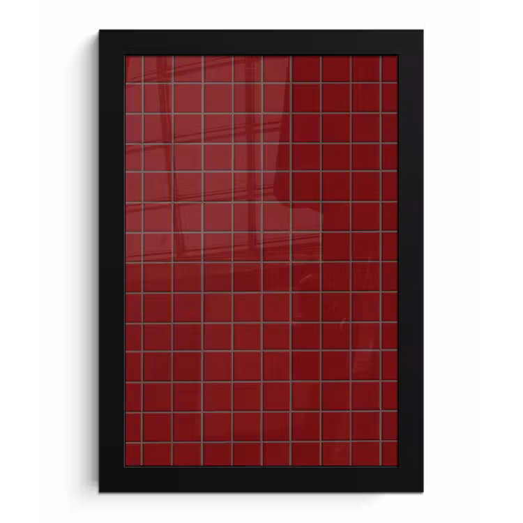 Patroon - Tegels - Burgundy fotolijst zwart zonder passe partout klein 224 -3d