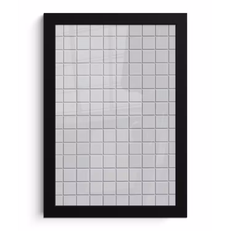 Patroon - Tegels - Licht - Grijs fotolijst zwart zonder passe partout klein 224 -3d