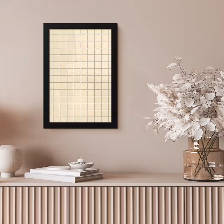 Patroon - Tegels - Gebroken - Wit fotolijst zwart zonder passe partout klein 224 -sfeer5