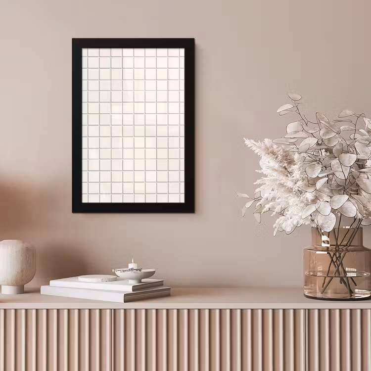 Patroon - Tegels - Wit fotolijst zwart zonder passe partout klein 224 -sfeer5