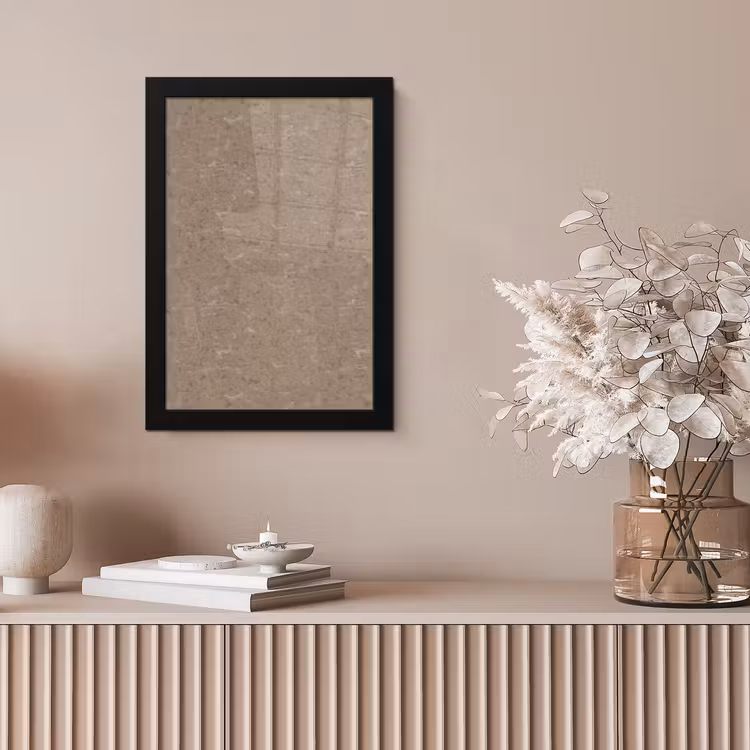 Patroon - Kalksteen - Beige fotolijst zwart zonder passe partout klein 224 -sfeer5
