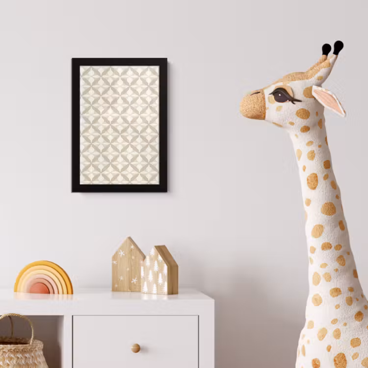 Patroon - Klassiek - Beige fotolijst zwart zonder passe partout klein 224 -usfeer4_kinderkamer