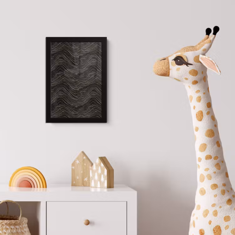 Patroon - Contrast - Antraciet fotolijst zwart zonder passe partout klein 224 -usfeer4_kinderkamer