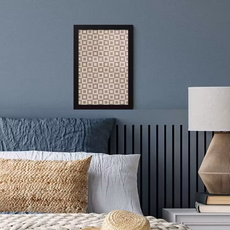 Patroon - Marmer - Beige fotolijst zwart zonder passe partout klein 224 -sfeer3