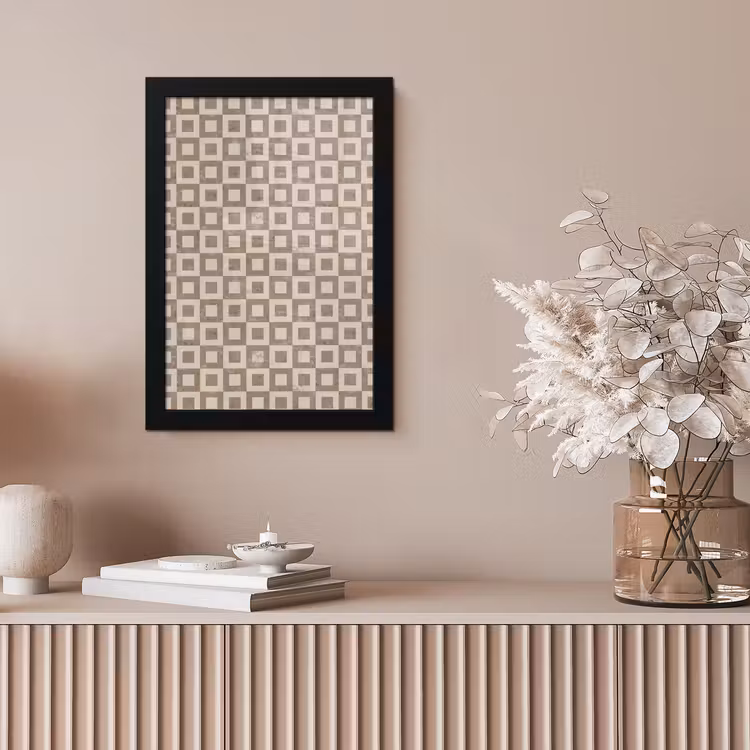 Patroon - Marmer - Beige fotolijst zwart zonder passe partout klein 224 -sfeer5