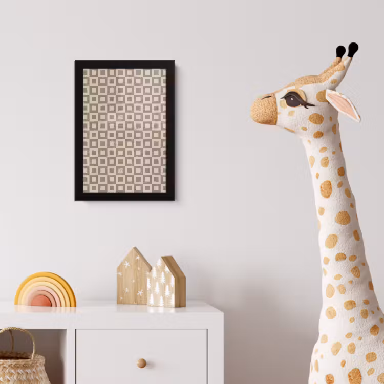 Patroon - Marmer - Beige fotolijst zwart zonder passe partout klein 224 -usfeer4_kinderkamer