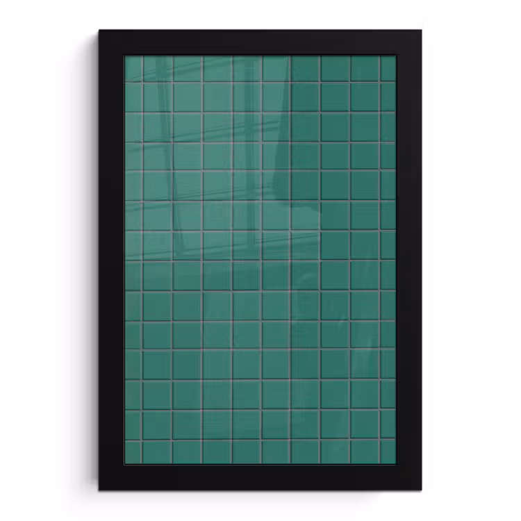 Patroon - Patroon - Smaragd fotolijst zwart zonder passe partout klein 224 -3d