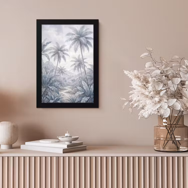 Natuur - Boom - Tropisch - Landschap - Blauw fotolijst zwart zonder passe partout klein -sfeer5