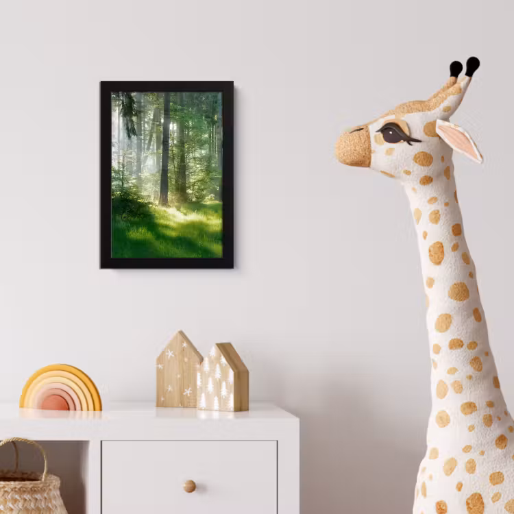 Natuur - Bomen - Bos - Groen - Zon - Gras - Planten fotolijst zwart zonder passe partout klein -usfeer4_kinderkamer