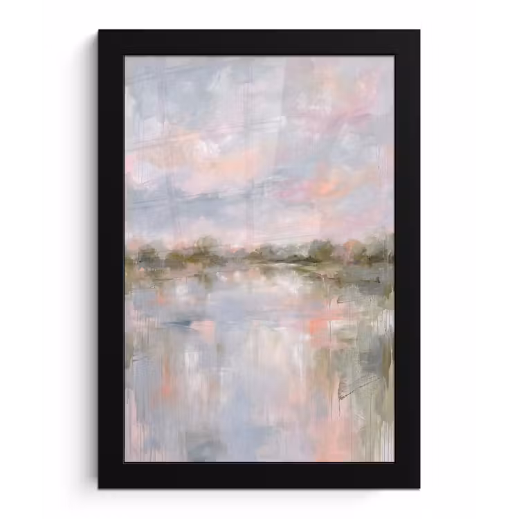 Natuur - Landschap - Abstract - Water - Groen fotolijst zwart zonder passe partout klein -3d