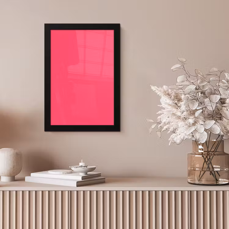 Neon - Flamingo - Roze fotolijst zwart zonder passe partout klein 224 -sfeer5