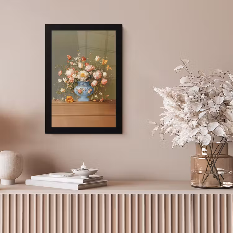 Neutral - Bloemen - Boeket - Vaas fotolijst zwart zonder passe partout klein -sfeer5
