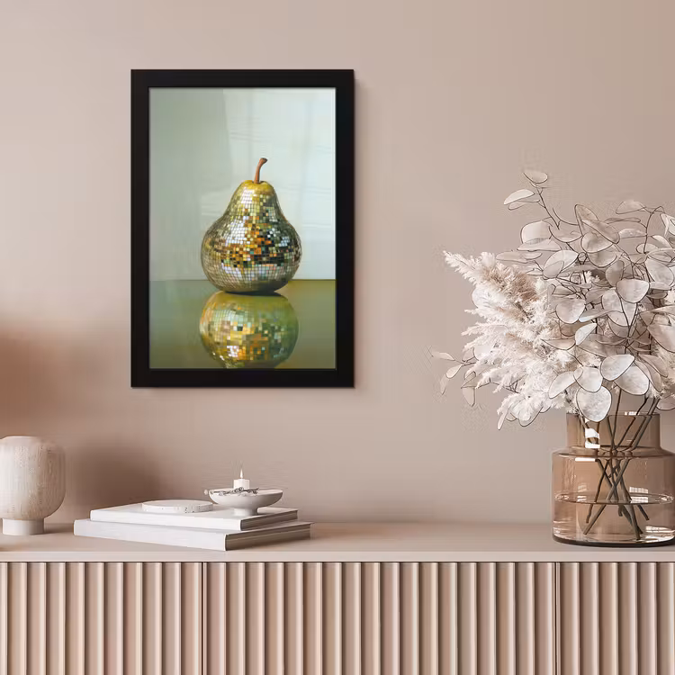 Fruit - Disco - Art - Glitter fotolijst zwart zonder passe partout klein -sfeer5