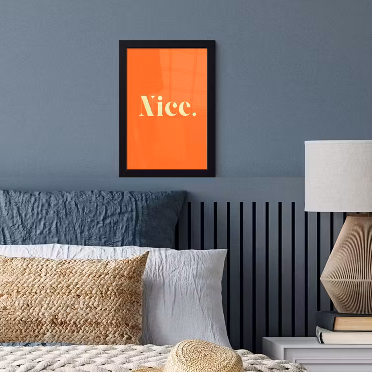 Oranje - Gebroken wit - Nice fotolijst zwart zonder passe partout klein -sfeer3