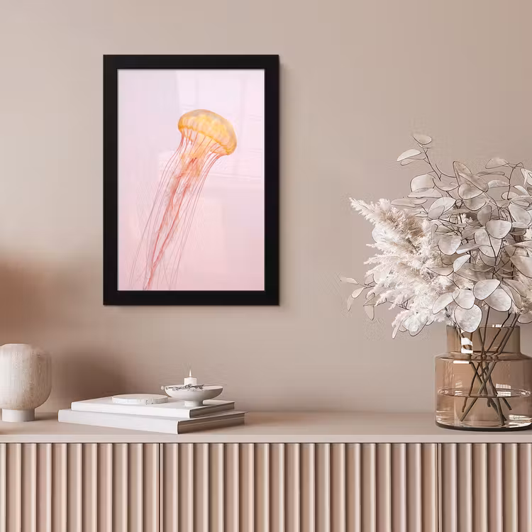 Sierlijk - Kwal - Roze fotolijst zwart zonder passe partout klein -sfeer5