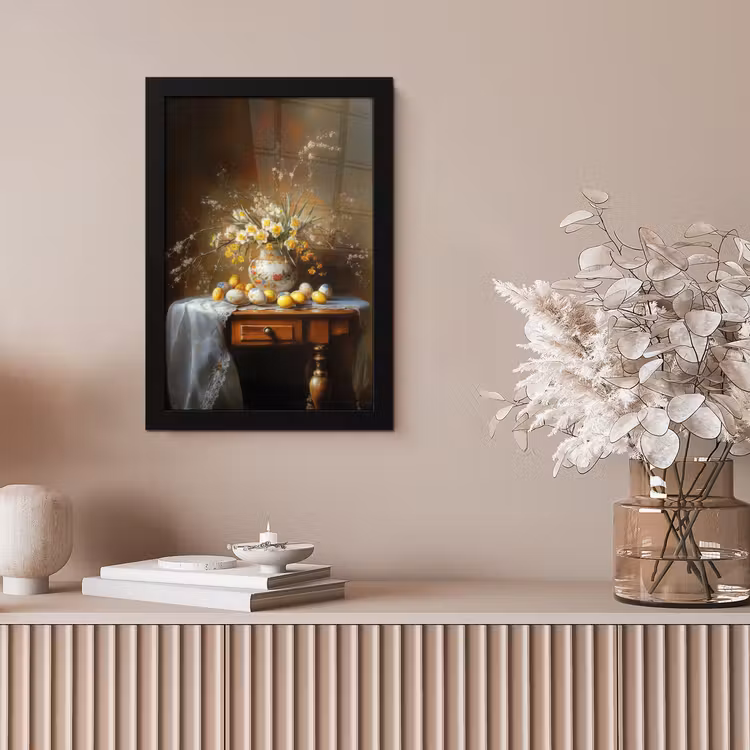 Paaseieren - Stilleven - Vaas fotolijst zwart zonder passe partout klein -sfeer5