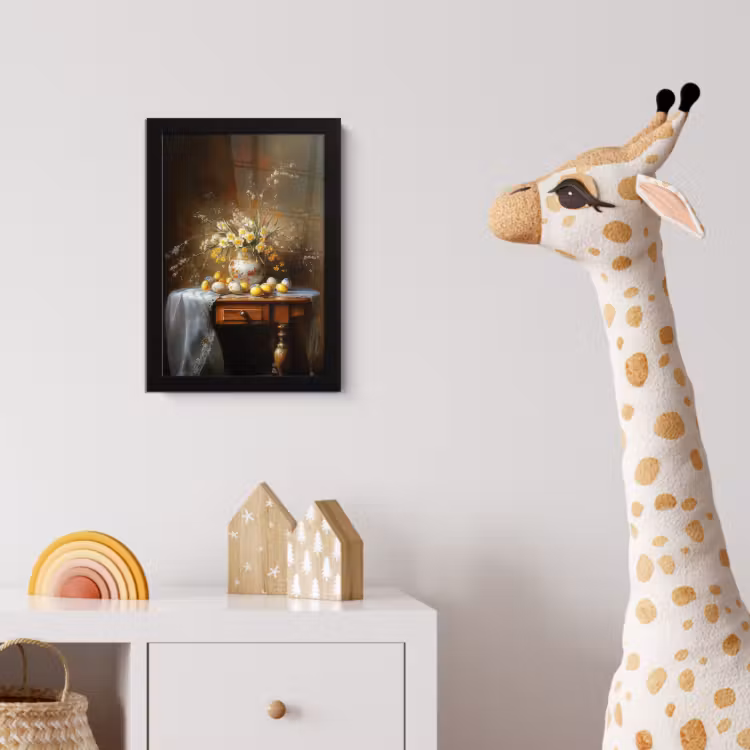 Paaseieren - Stilleven - Vaas fotolijst zwart zonder passe partout klein -usfeer4_kinderkamer