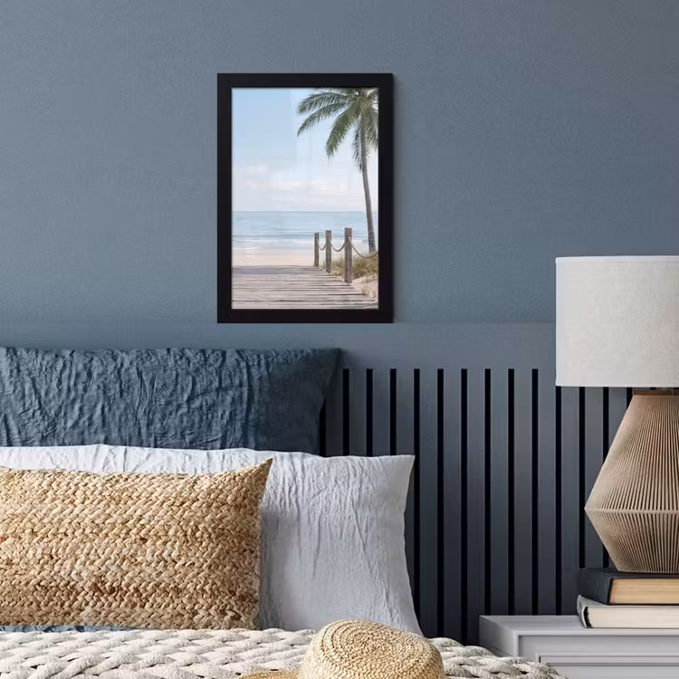 Palmbomen - Pad - Horizon fotolijst zwart zonder passe partout klein -sfeer3