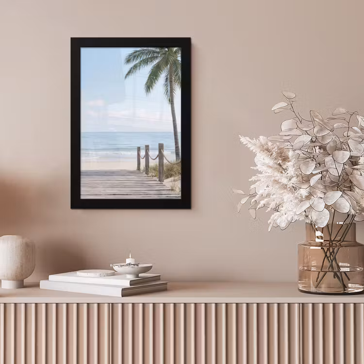 Palmbomen - Pad - Horizon fotolijst zwart zonder passe partout klein -sfeer5
