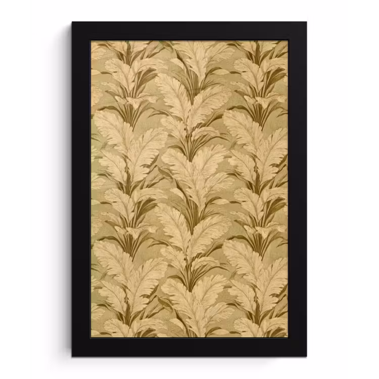 Palmbladeren - Klassiek - Groen fotolijst zwart zonder passe partout klein 224 -3d
