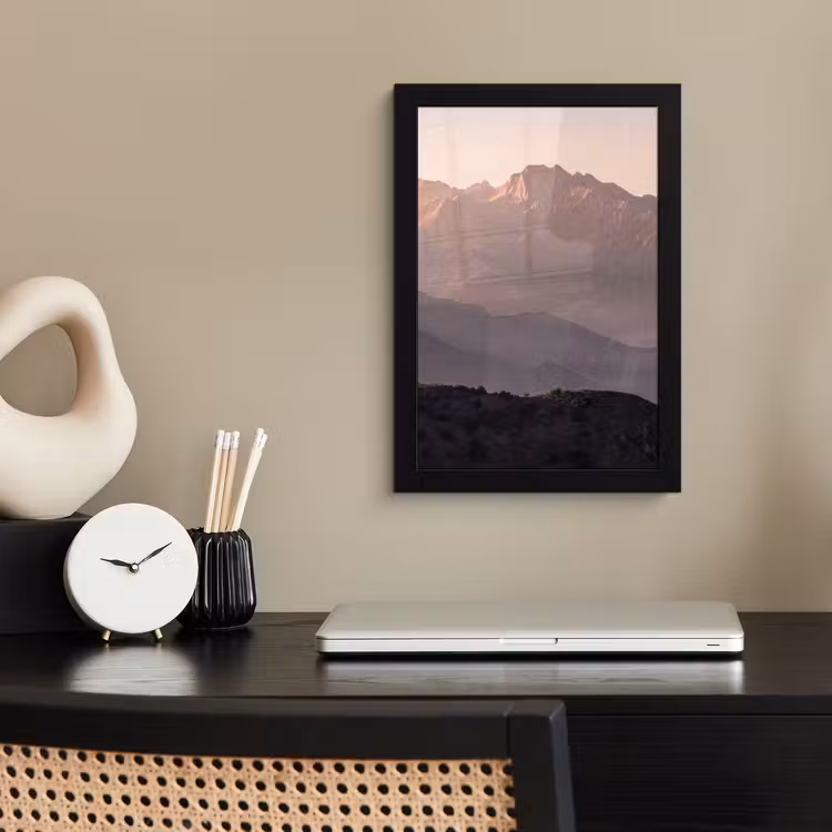 Panorama - Landschap - Bergen fotolijst zwart zonder passe partout klein -sfeer1