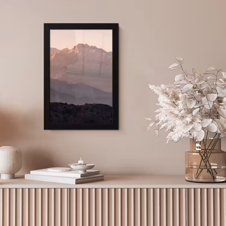 Panorama - Landschap - Bergen fotolijst zwart zonder passe partout klein -sfeer5