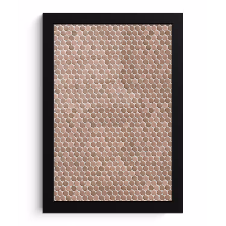 Penny - Mozaïek - Oudroze - Terracotta fotolijst zwart zonder passe partout klein 224 -3d