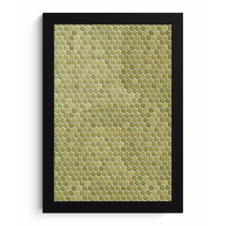 Penny - Mozaïek - Olijfgroen fotolijst zwart zonder passe partout klein 224 -3d
