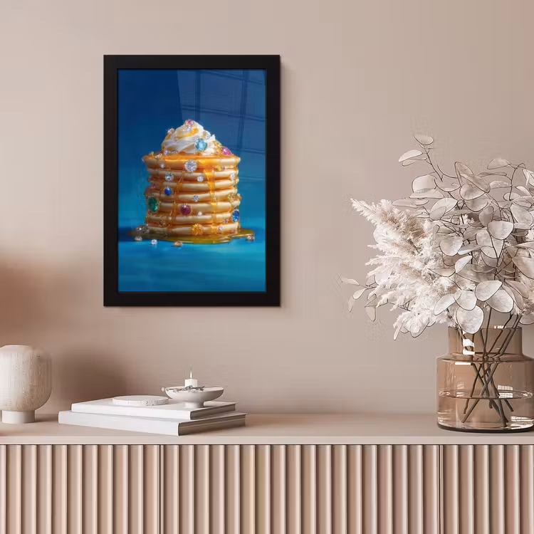 Pannenkoeken - Steentjes - Glitter - Slagroom fotolijst zwart zonder passe partout klein -sfeer5