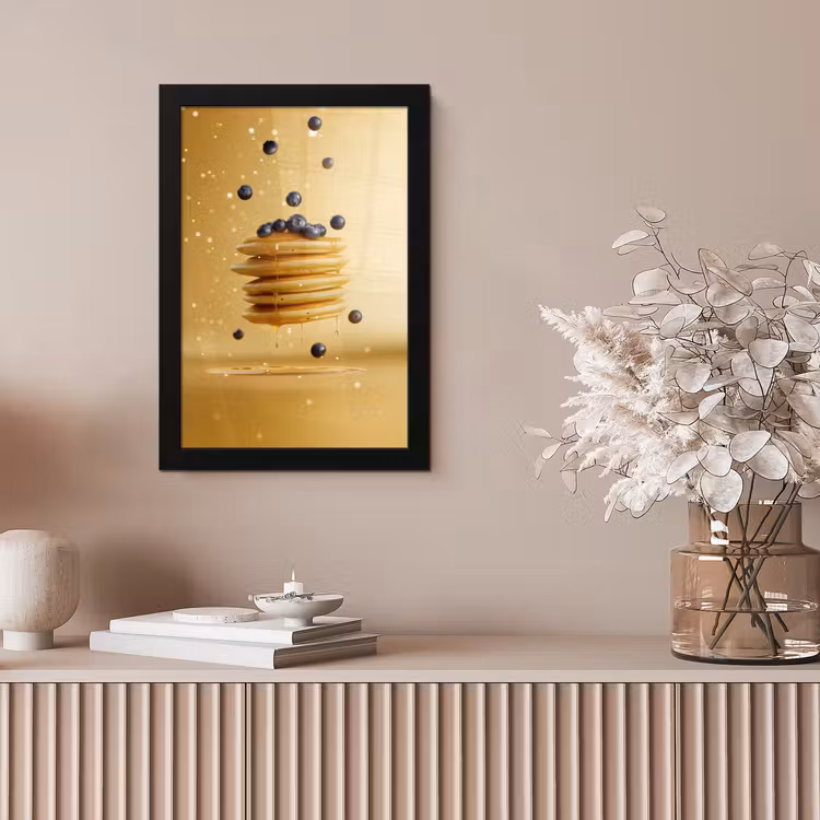 Pannenkoeken - Eten - Honing - Geel fotolijst zwart zonder passe partout klein -sfeer5
