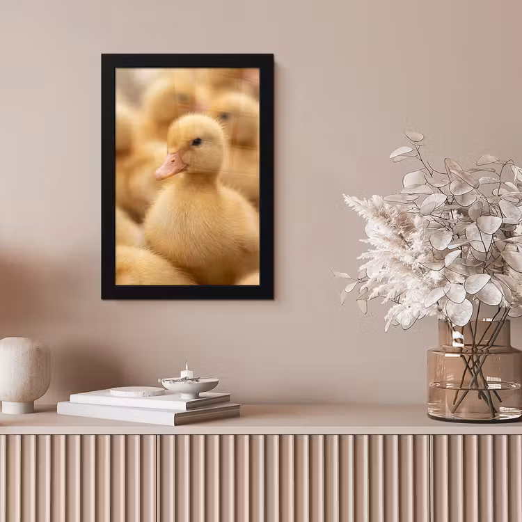 Pijltje - Eend - Natuur - Geel fotolijst zwart zonder passe partout klein -sfeer5