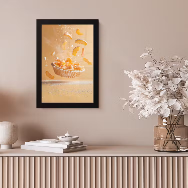 Peach - Eten - Taart - Oranje fotolijst zwart zonder passe partout klein -sfeer5