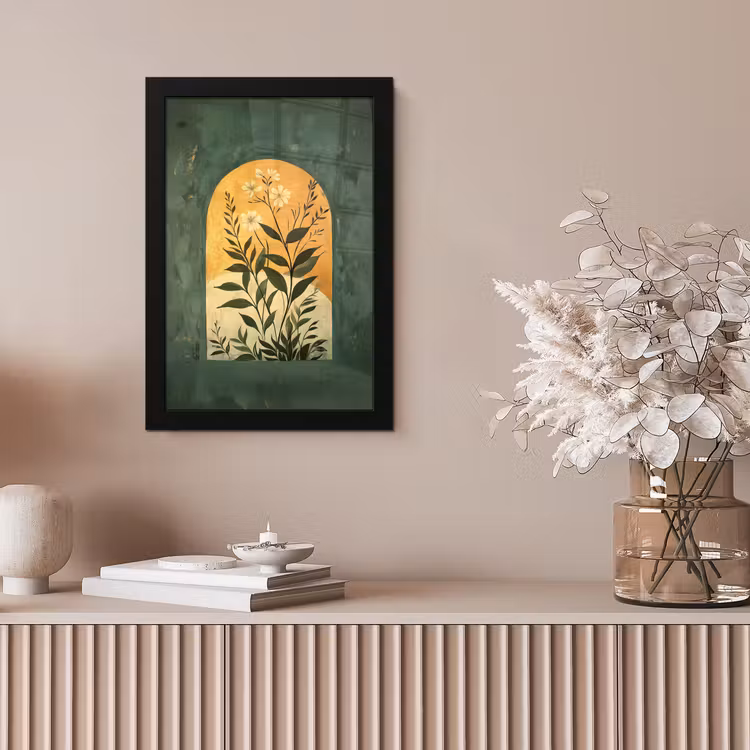 Plant - Bloemen - Wit fotolijst zwart zonder passe partout klein -sfeer5