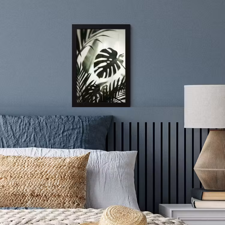 Planten - Bladeren - Natuur - Minimalistisch - Groen fotolijst zwart zonder passe partout klein -sfeer3