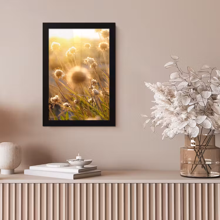 Planten - Natuur - Bloemen - Zon - Horizon fotolijst zwart zonder passe partout klein -sfeer5