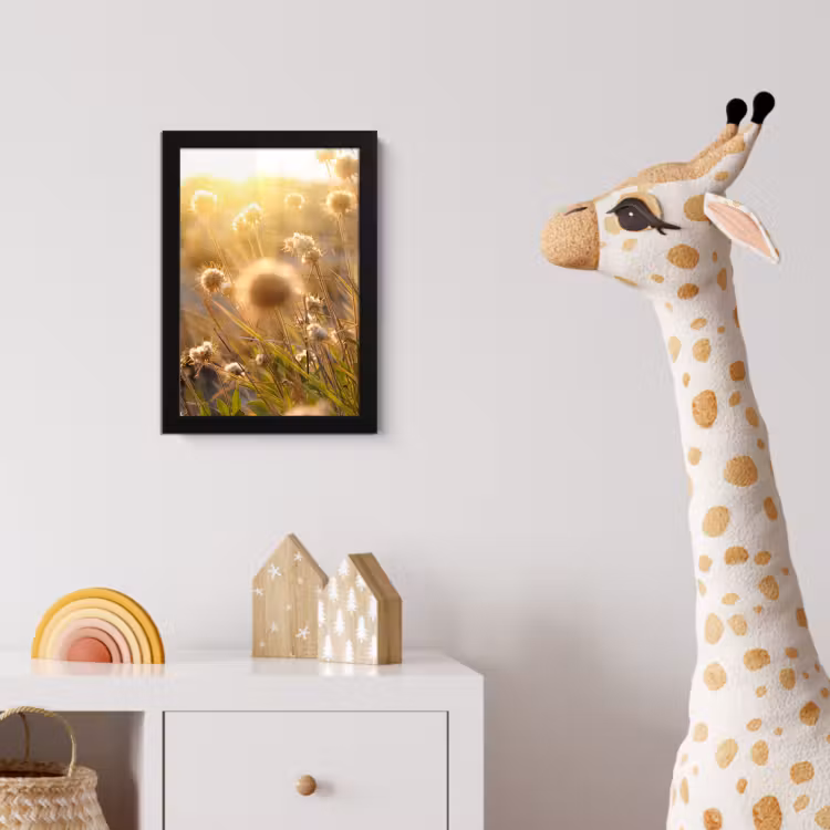 Planten - Natuur - Bloemen - Zon - Horizon fotolijst zwart zonder passe partout klein -usfeer4_kinderkamer