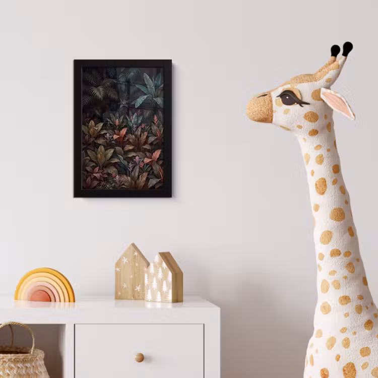 Planten - Tropisch - Jungle - Donker - Natuur fotolijst zwart zonder passe partout klein -usfeer4_kinderkamer