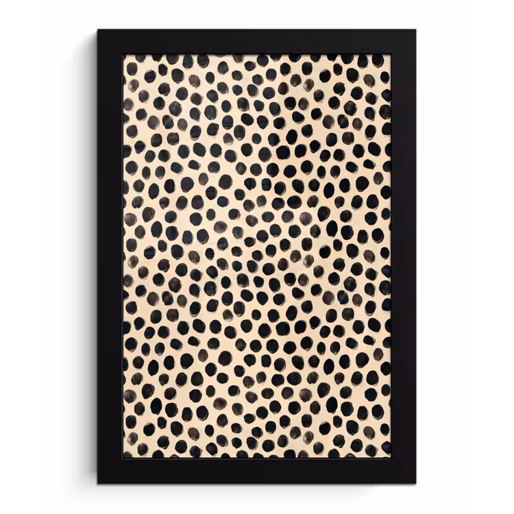 Stippen - Patroon - Zwart fotolijst zwart zonder passe partout klein 224 -3d