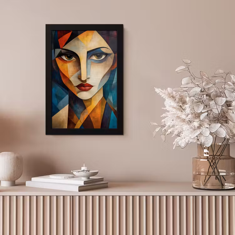 Portret - Abstract - Vormen fotolijst zwart zonder passe partout klein -sfeer5