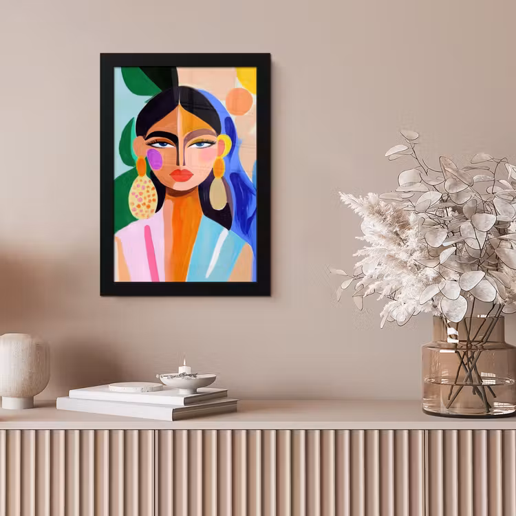 Portret - Vrouw - Modern fotolijst zwart zonder passe partout klein -sfeer5