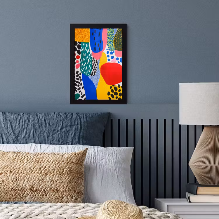 Stippen - Vormen - Modern - Kleuren fotolijst zwart zonder passe partout klein -sfeer3