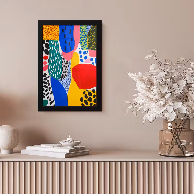 Stippen - Vormen - Modern - Kleuren fotolijst zwart zonder passe partout klein -sfeer5