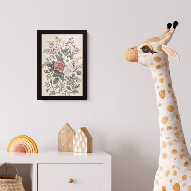 Romantisch - Design - Kleurrijk fotolijst zwart zonder passe partout klein -usfeer4_kinderkamer