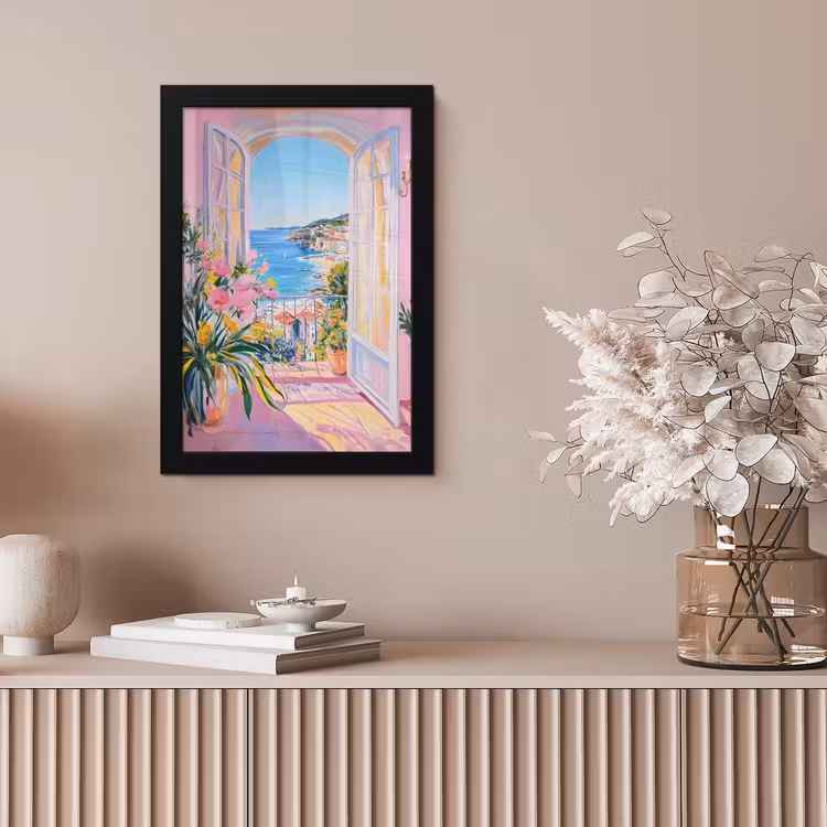 Roze - Buiten - Verf fotolijst zwart zonder passe partout klein -sfeer5